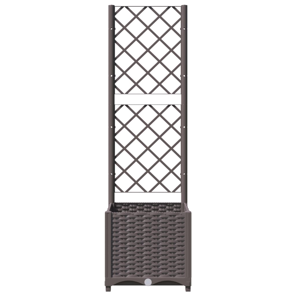 Plantenbak Met Latwerk Polypropeen 40 x 40 x 136 cm Bruin