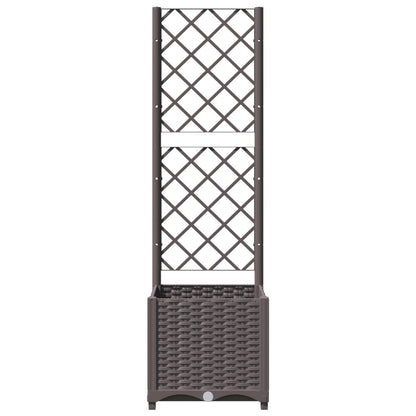 Plantenbak Met Latwerk Polypropeen 40 x 40 x 136 cm Bruin