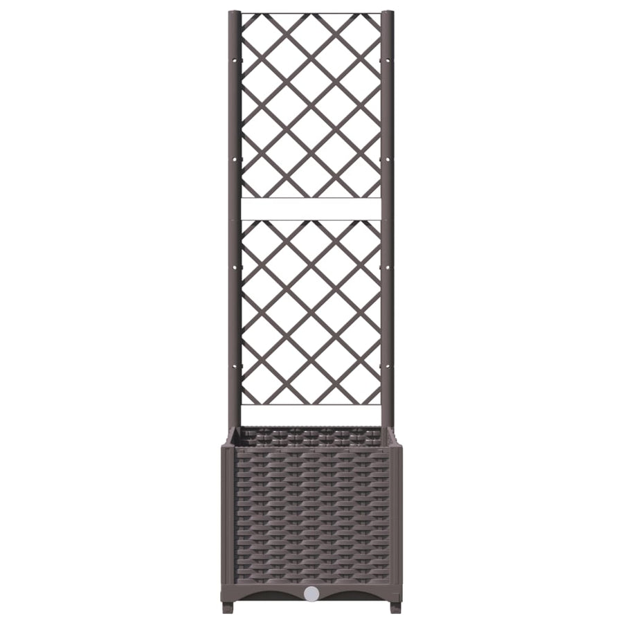Plantenbak Met Latwerk Polypropeen 40 x 40 x 136 cm Bruin