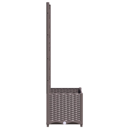 Plantenbak Met Latwerk Polypropeen 40 x 40 x 136 cm Bruin