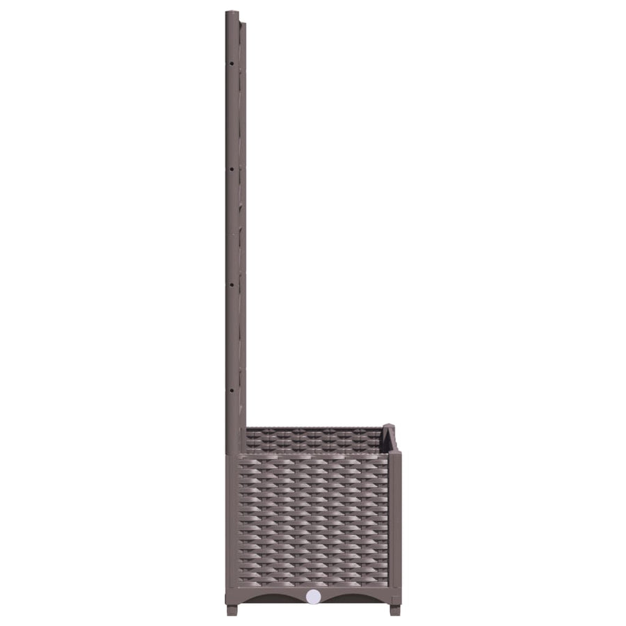 Plantenbak Met Latwerk Polypropeen 40 x 40 x 136 cm Bruin