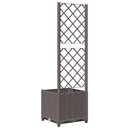 Plantenbak Met Latwerk Polypropeen 40 x 40 x 136 cm Bruin