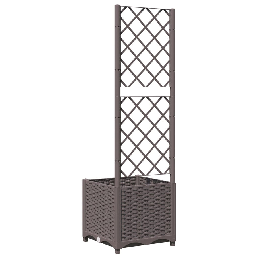 Plantenbak Met Latwerk Polypropeen 40 x 40 x 136 cm Bruin
