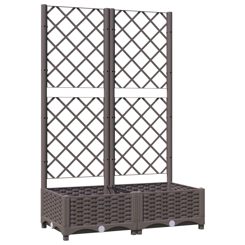 Plantenbak Met Latwerk 80X40X2,5 Cm Polypropeen 80 x 40 x 121.5 cm Bruin