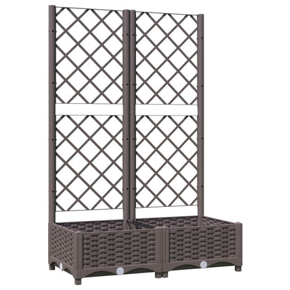 Plantenbak Met Latwerk 80X40X2,5 Cm Polypropeen 80 x 40 x 121.5 cm Bruin