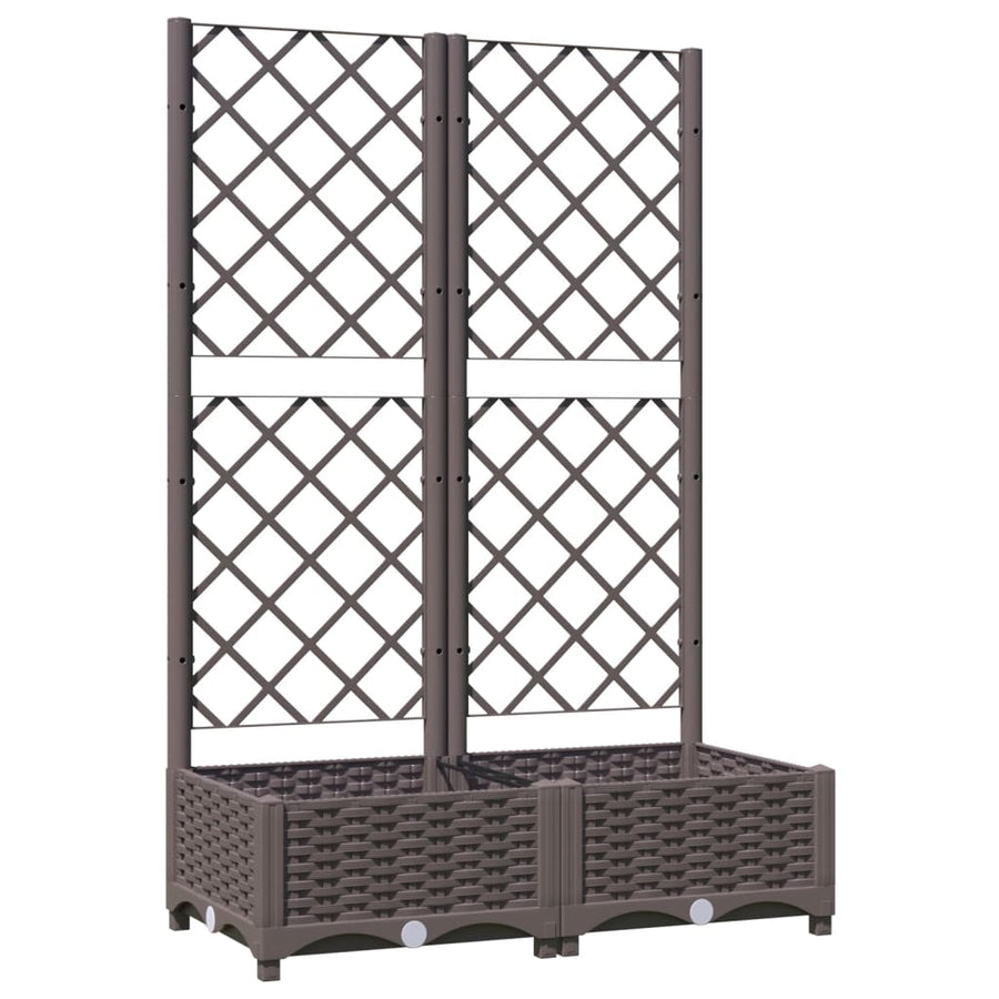 Plantenbak Met Latwerk 80X40X2,5 Cm Polypropeen 80 x 40 x 121.5 cm Bruin