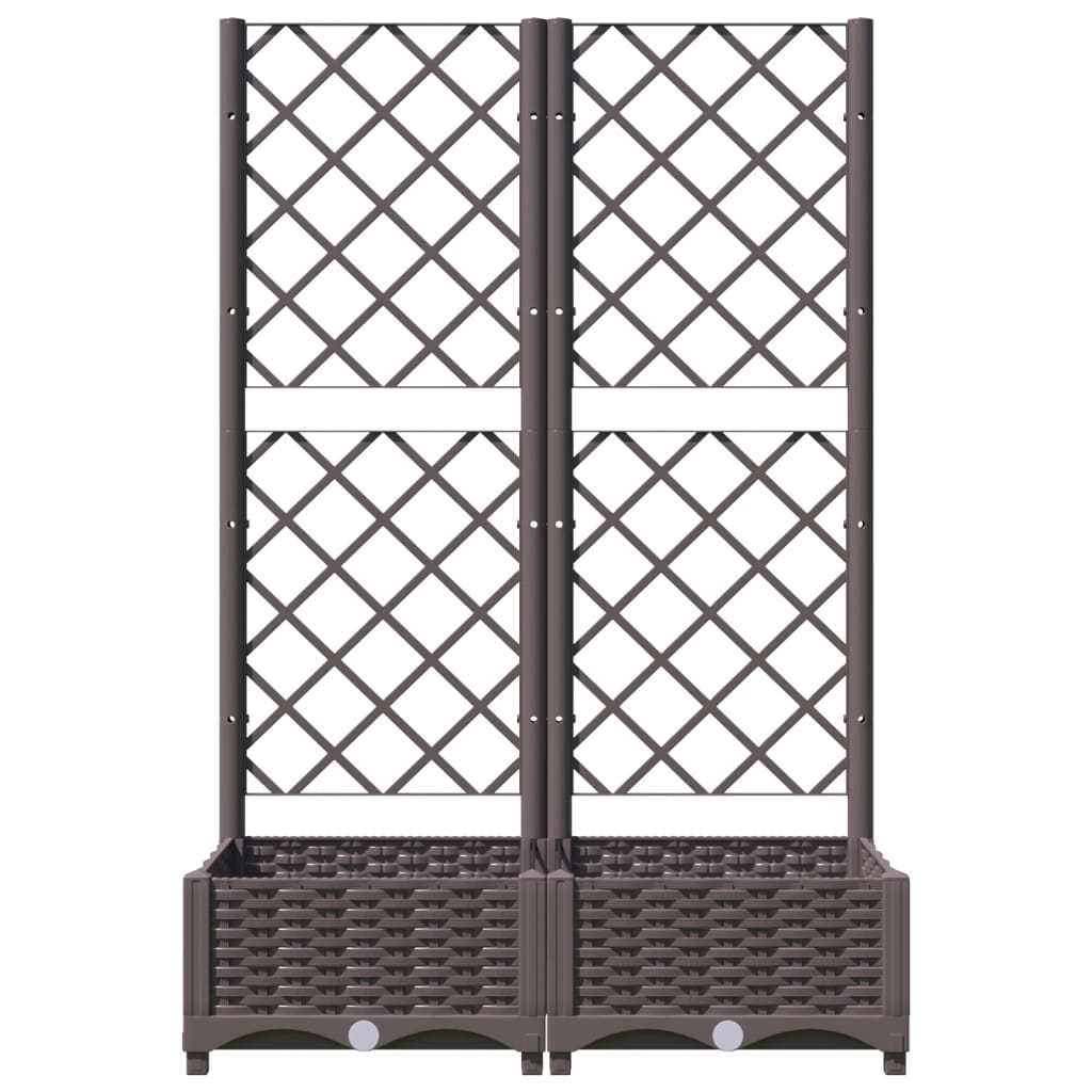 Plantenbak Met Latwerk 80X40X2,5 Cm Polypropeen 80 x 40 x 121.5 cm Bruin
