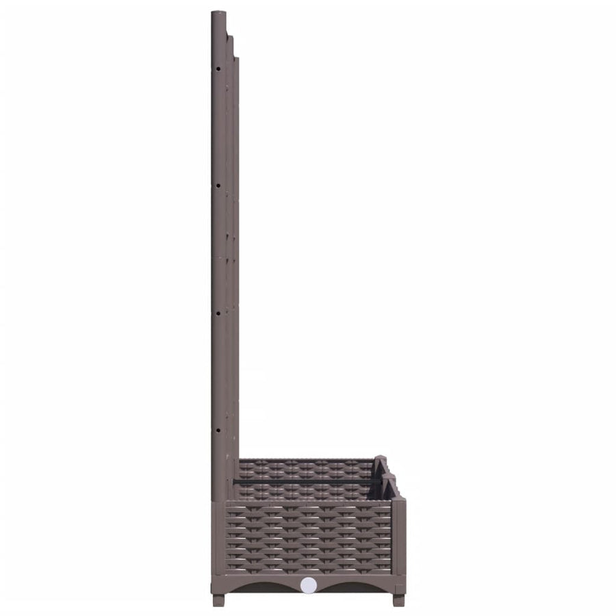 Plantenbak Met Latwerk 80X40X2,5 Cm Polypropeen 80 x 40 x 121.5 cm Bruin