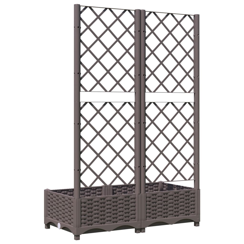 Plantenbak Met Latwerk 80X40X2,5 Cm Polypropeen 80 x 40 x 121.5 cm Bruin