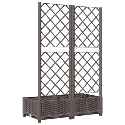 Plantenbak Met Latwerk 80X40X2,5 Cm Polypropeen 80 x 40 x 121.5 cm Bruin