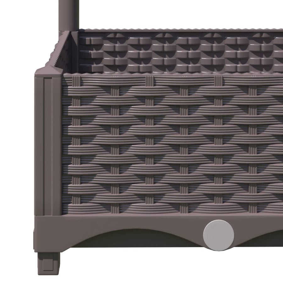 Plantenbak Met Latwerk 80X40X2,5 Cm Polypropeen 80 x 40 x 121.5 cm Bruin