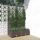 Plantenbak met latwerk 80x40x121,5 cm bruin