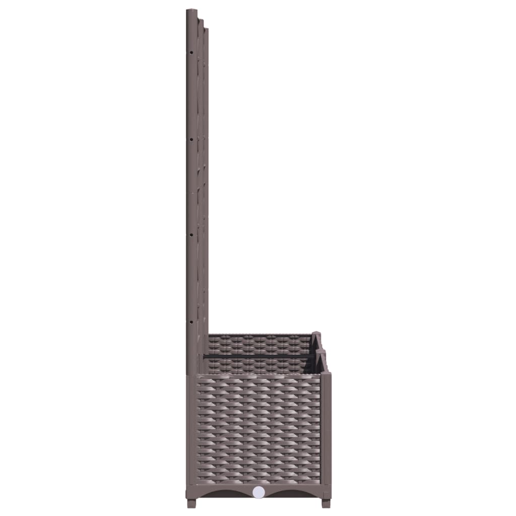 Plantenbak Met Latwerk Polypropeen 80 x 40 x 136 cm Bruin