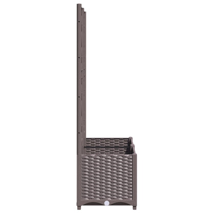 Plantenbak Met Latwerk Polypropeen 80 x 40 x 136 cm Bruin