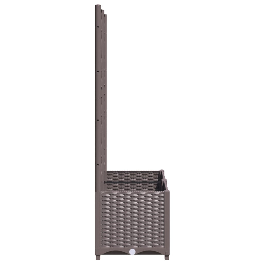 Plantenbak Met Latwerk Polypropeen 80 x 40 x 136 cm Bruin