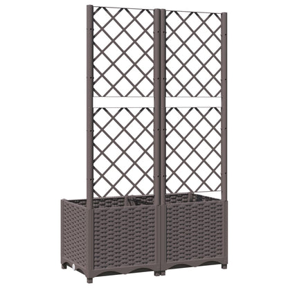 Plantenbak Met Latwerk Polypropeen 80 x 40 x 136 cm Bruin