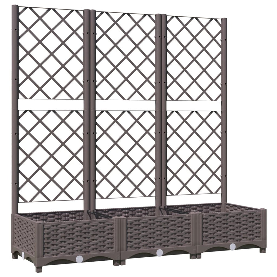 Plantenbak Met Latwerk 20X40X2,5 Cm Polypropeen 120 x 40 x 121.5 cm Bruin