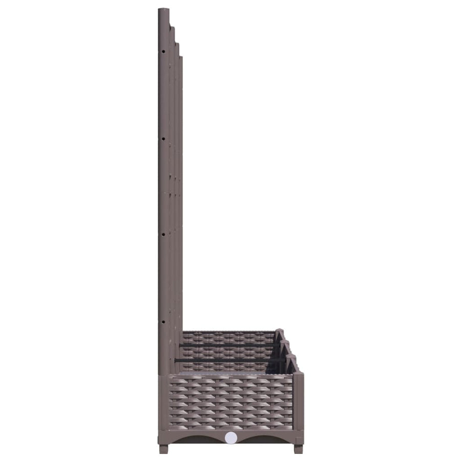 Plantenbak Met Latwerk 20X40X2,5 Cm Polypropeen 120 x 40 x 121.5 cm Bruin