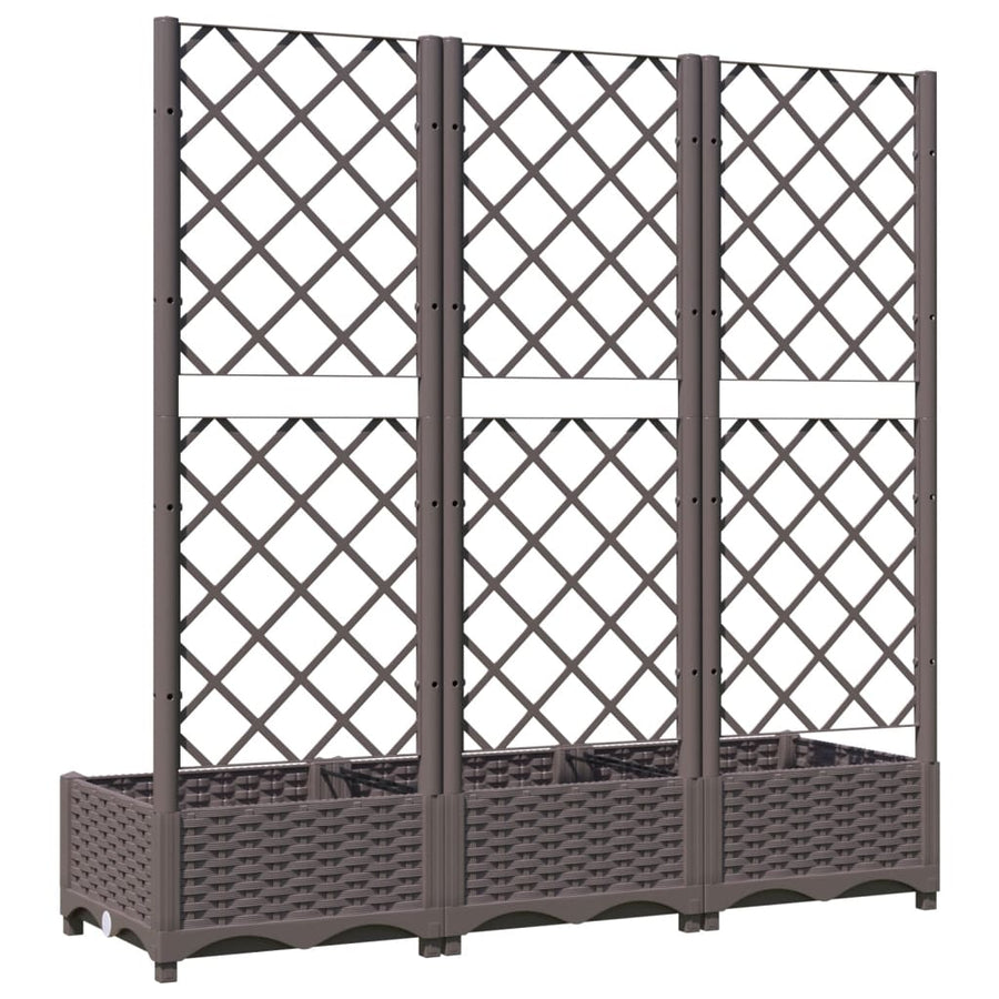 Plantenbak Met Latwerk 20X40X2,5 Cm Polypropeen 120 x 40 x 121.5 cm Bruin