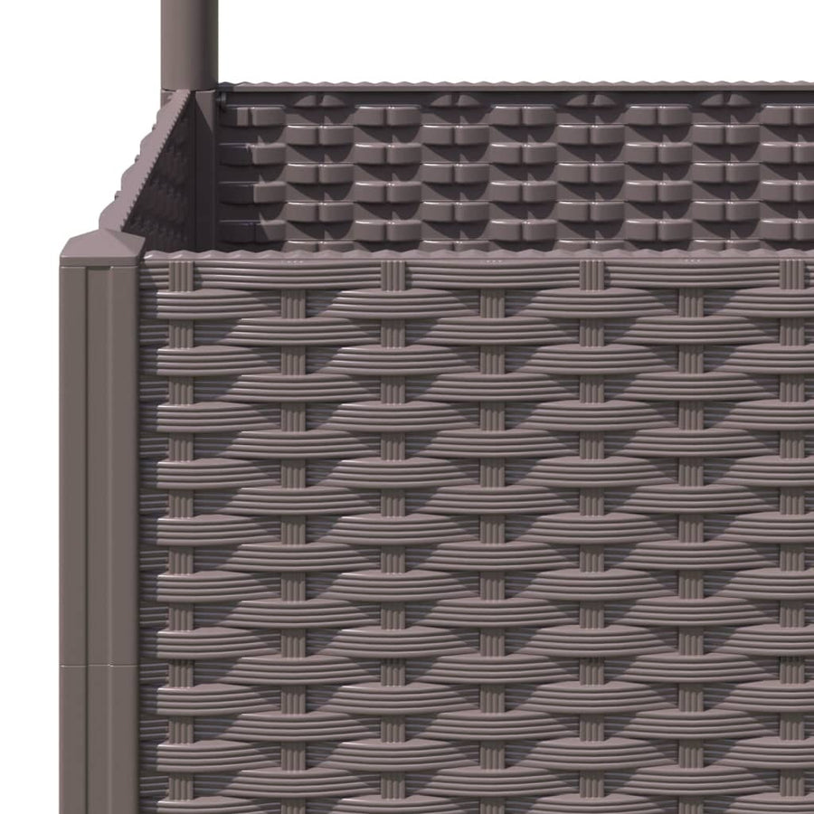 Plantenbak met latwerk 120x40x136 cm polypropeen bruin 120 x 40 x 136 cm Bruin
