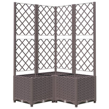 Plantenbak Met Latwerk Polypropeen 80 x 80 x 136 cm Bruin