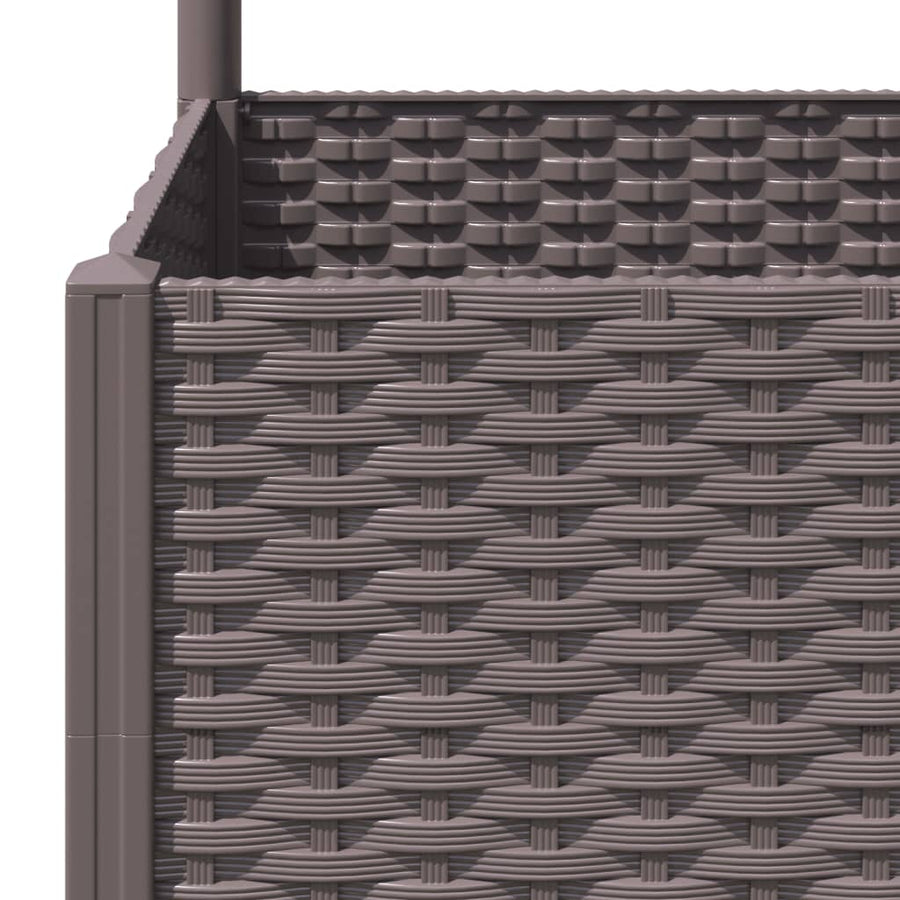 Plantenbak Met Latwerk Polypropeen 80 x 80 x 136 cm Bruin