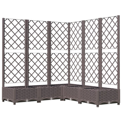 Plantenbak Met Latwerk 20X20X2,5 Cm Polypropeen 120 x 120 x 121.5 cm Bruin