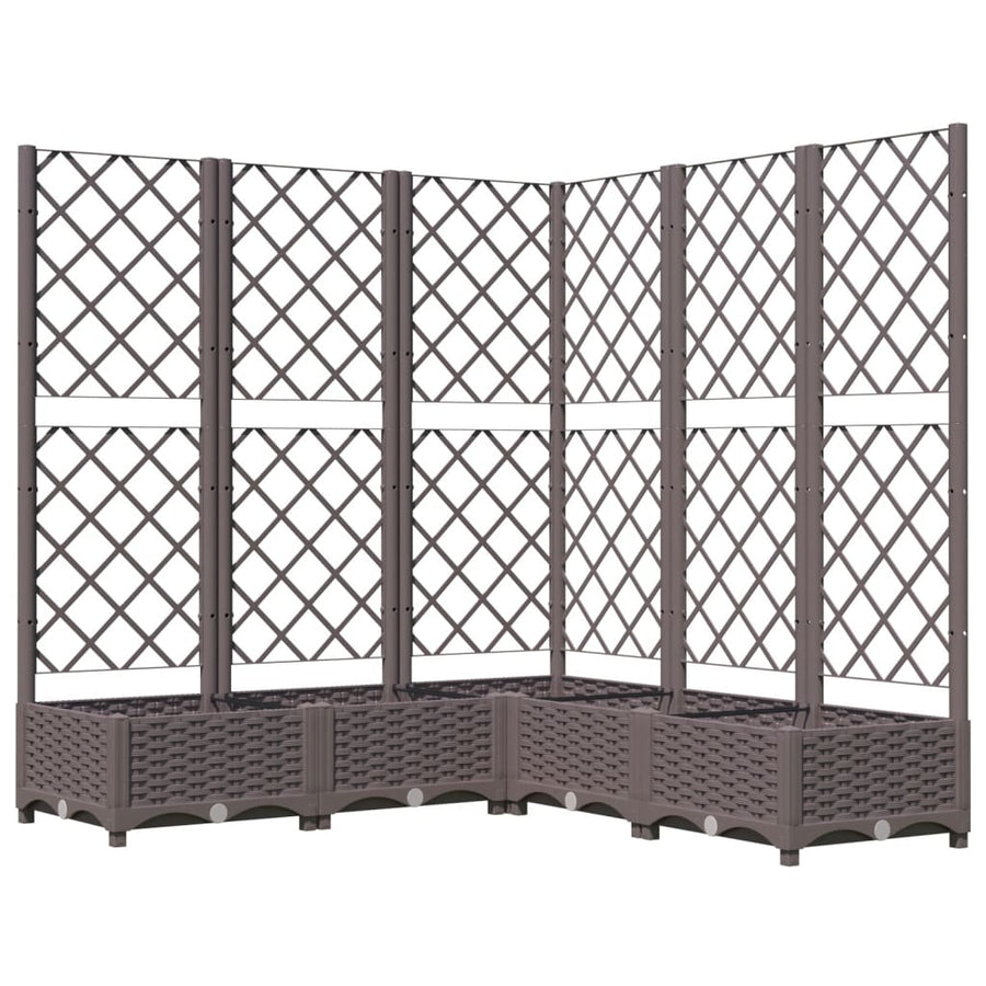 Plantenbak Met Latwerk 20X20X2,5 Cm Polypropeen 120 x 120 x 121.5 cm Bruin
