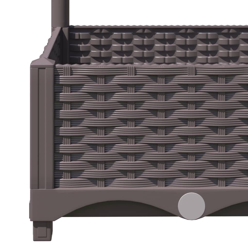Plantenbak Met Latwerk 20X20X2,5 Cm Polypropeen 120 x 120 x 121.5 cm Bruin