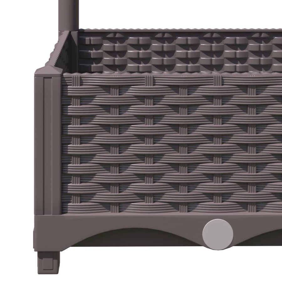 Plantenbak Met Latwerk 20X20X2,5 Cm Polypropeen 120 x 120 x 121.5 cm Bruin