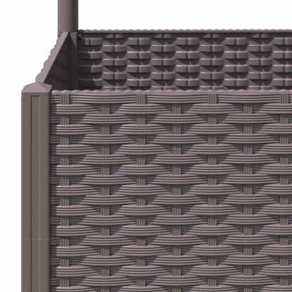 Plantenbak Met Latwerk Polypropeen 120 x 120 x 136 cm Bruin