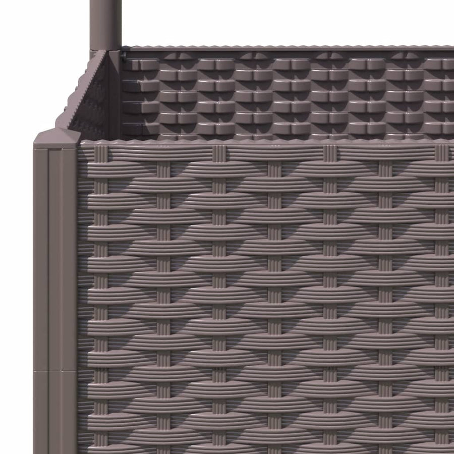 Plantenbak Met Latwerk Polypropeen 120 x 120 x 136 cm Bruin