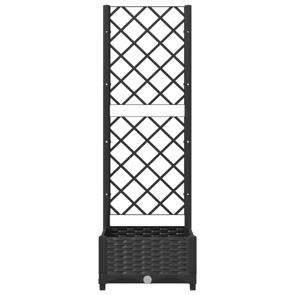 Plantenbak Met Latwerk 40X40X2,5 Cm Polypropeen 40 x 40 x 121.5 cm Zwart