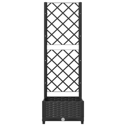 Plantenbak Met Latwerk 40X40X2,5 Cm Polypropeen 40 x 40 x 121.5 cm Zwart