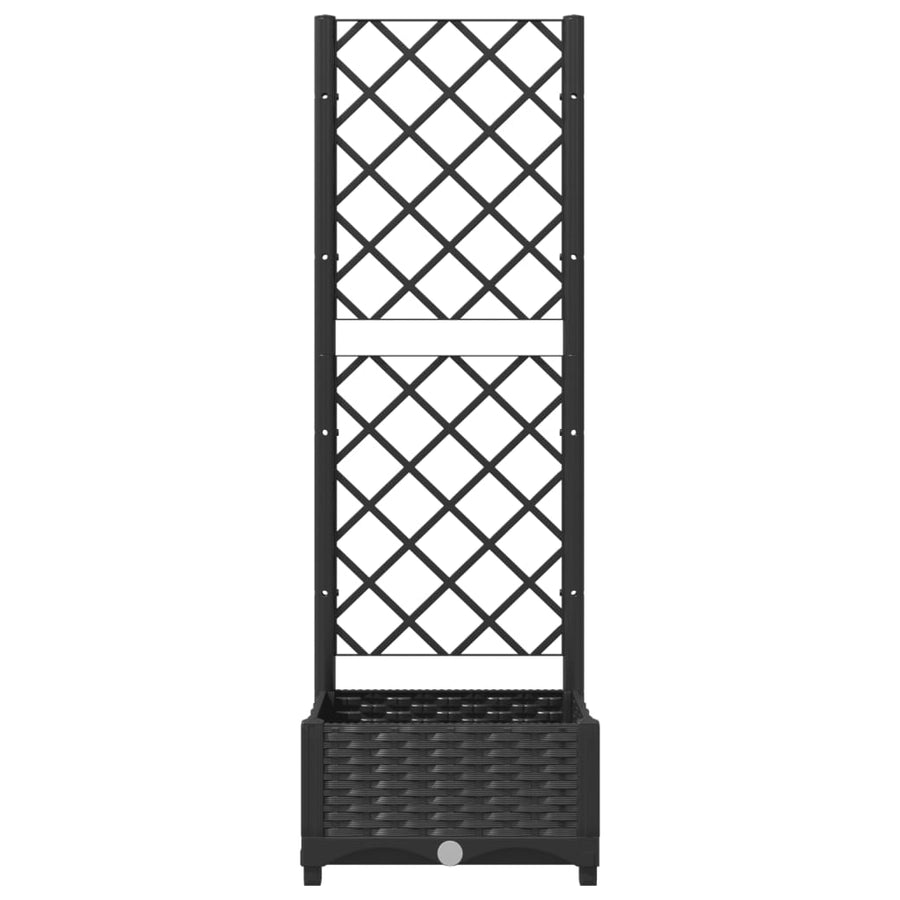 Plantenbak Met Latwerk 40X40X2,5 Cm Polypropeen 40 x 40 x 121.5 cm Zwart