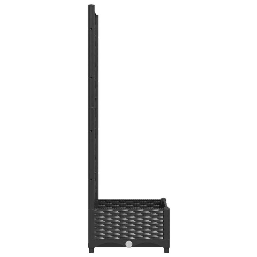 Plantenbak Met Latwerk 40X40X2,5 Cm Polypropeen 40 x 40 x 121.5 cm Zwart