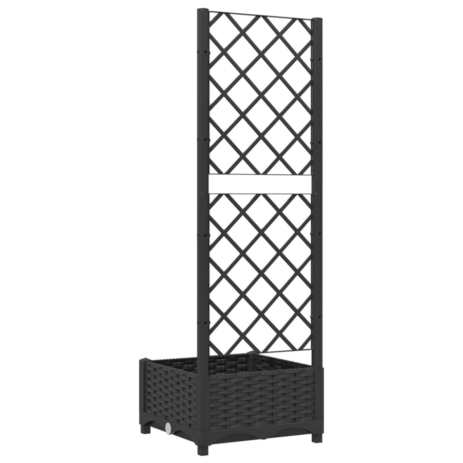 Plantenbak Met Latwerk 40X40X2,5 Cm Polypropeen 40 x 40 x 121.5 cm Zwart
