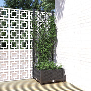 Plantenbak met trellis 40x40x121,5 cm zwart PP