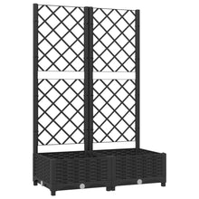 Plantenbak Met Latwerk 80X40X2,5 Cm Polypropeen 80 x 40 x 121.5 cm Zwart