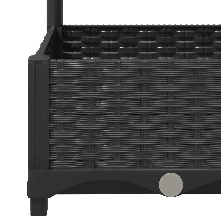 Plantenbak Met Latwerk 20X40X2,5 Cm Polypropeen 120 x 40 x 121.5 cm Zwart