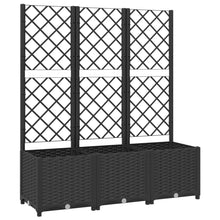 Plantenbak Met Latwerk Polypropeen 120 x 40 x 136 cm Zwart