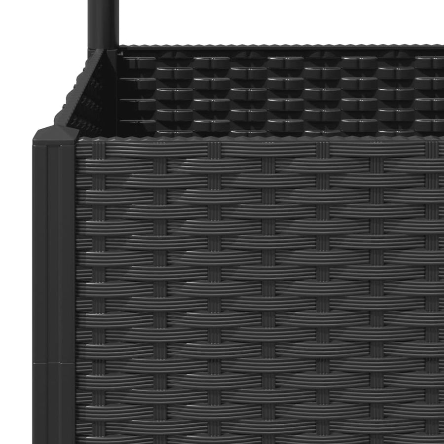 Plantenbak Met Latwerk Polypropeen 80 x 80 x 136 cm Zwart