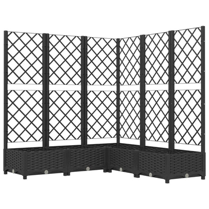 Plantenbak Met Latwerk 20X20X2,5 Cm Polypropeen 120 x 120 x 121.5 cm Zwart