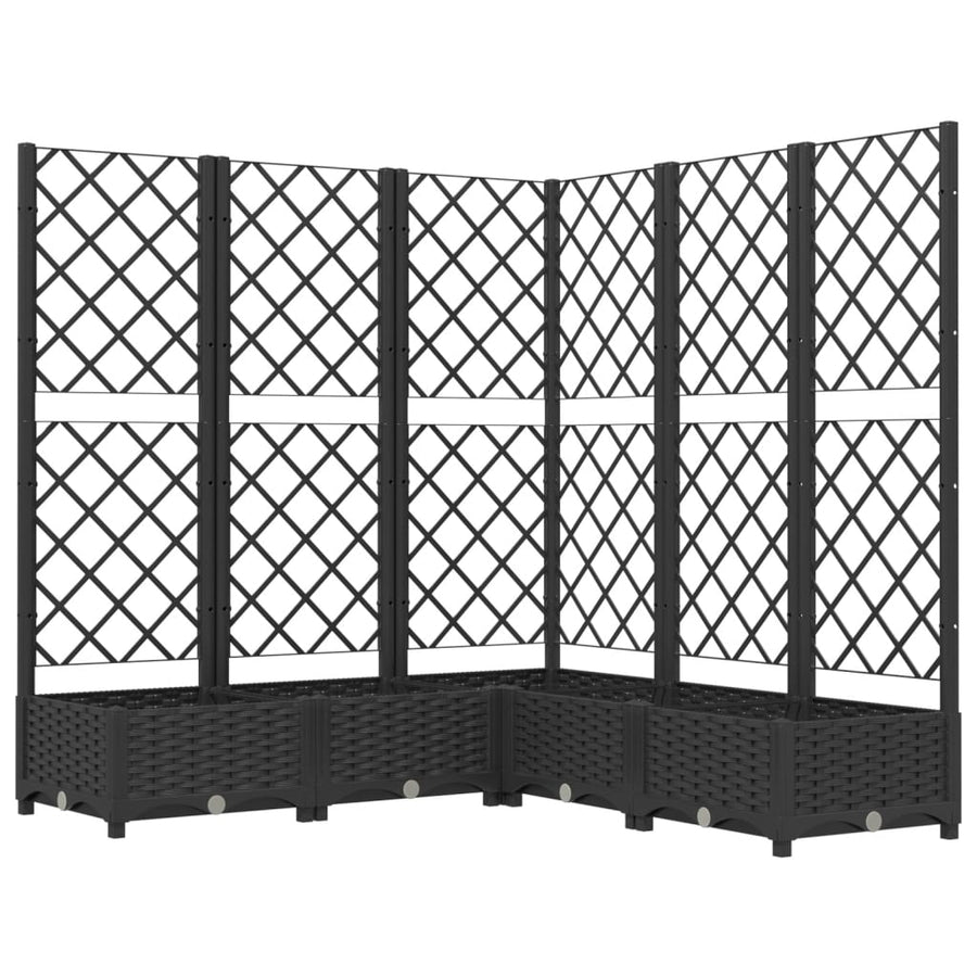 Plantenbak Met Latwerk 20X20X2,5 Cm Polypropeen 120 x 120 x 121.5 cm Zwart