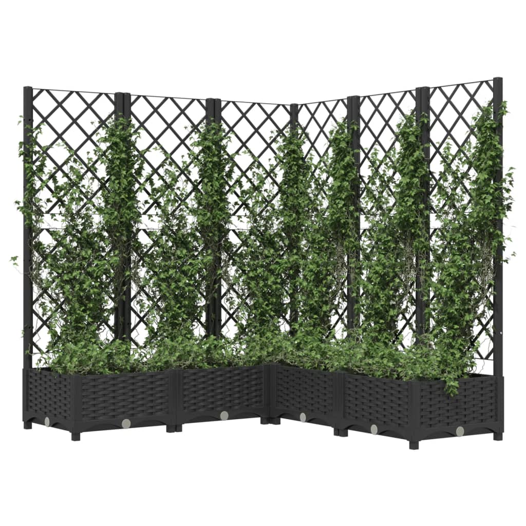 Plantenbak Met Latwerk 20X20X2,5 Cm Polypropeen 120 x 120 x 121.5 cm Zwart