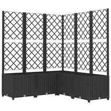 Plantenbak Met Latwerk Polypropeen 120 x 120 x 136 cm Zwart