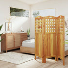 Kamerscherm 3 panelen 121,5x2x115 cm massief acaciahout