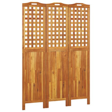 Kamerscherm Met 3 Panelen 121,5X2X180 Cm Massief Acaciahout