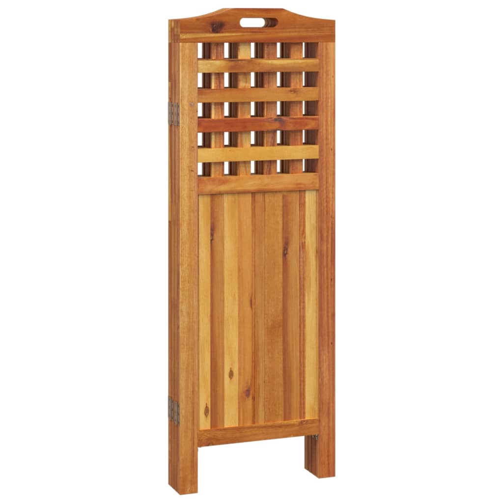 Kamerscherm met 4 panelen 162x2x115 cm massief acaciahout