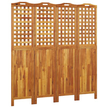 Kamerscherm Met 4 Panelen 162X2X180 Cm Massief Acaciahout